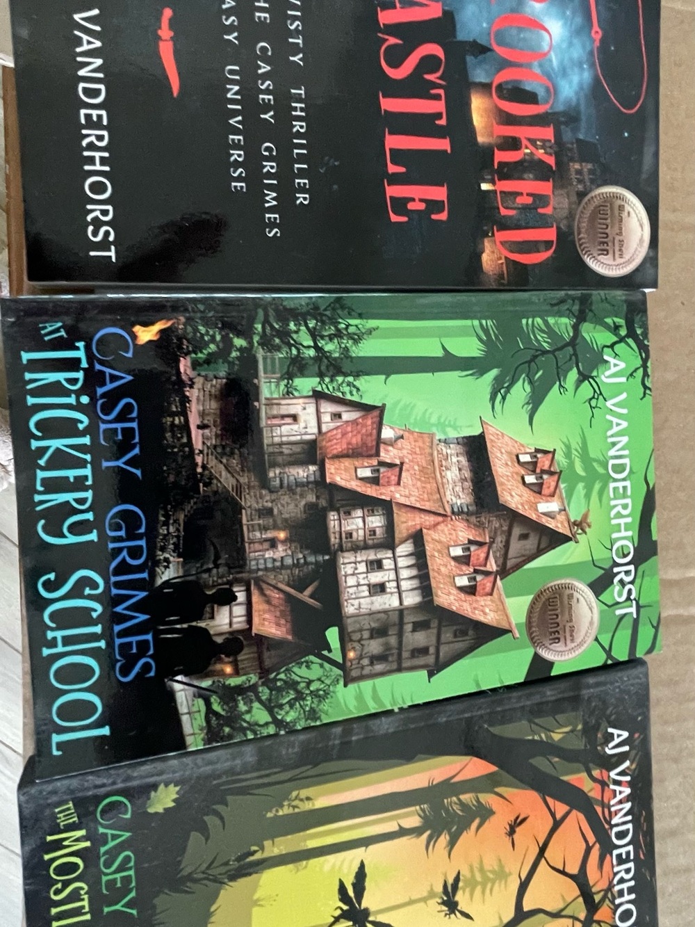 Casey Grimes at Trickery School Paperback Book - set of 3 like new!
